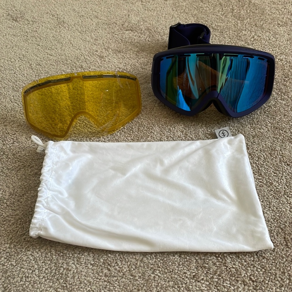 Electric ski goggle with extra lense
